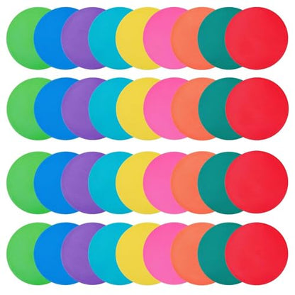 Spot Markers 4 Inch 9 Inch Non Slip Rubber Floor Markers Flat Field Cones Poly Dots for Classroom Dance Sports Soccer Basketball Speed Agility Training - style: 9inch 36pcs