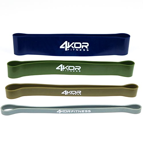 Resistance Loop Band Set, Perfect for Crossfit, Yoga, Physical Therapy, and Booty Building - color: 4 Extra Thick Bands