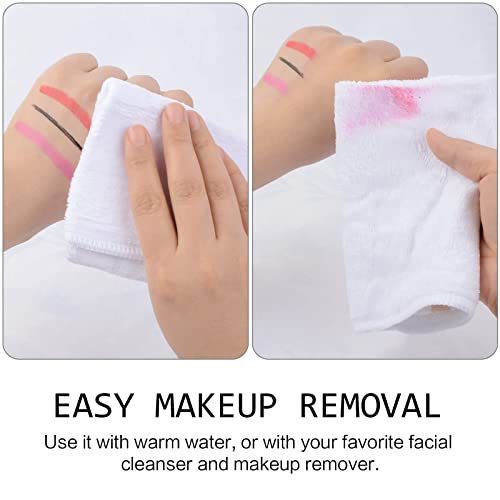 Microfiber Facial Cloths Fast Drying Washcloth 12inch x 12inch White 2 pack - color: White, size: 1 Count (Pack of 2)
