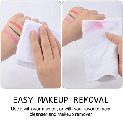 Microfiber Facial Cloths Fast Drying Washcloth 12inch x 12inch White 2 pack - color: White, size: 1 Count (Pack of 2)