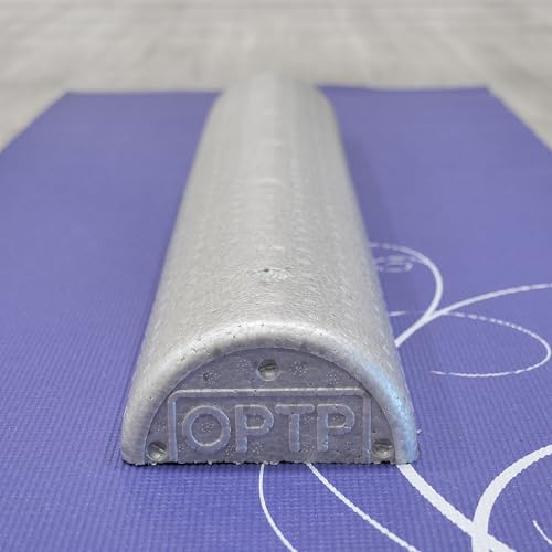 OPTP Silver AXIS Foam Roller, Moderate Density for Sports Medicine, Physical Therapy, Pilates, Yoga - Myofascial Release on Trigger Points (Silver Moderate Density, 36" x 3" Half-Round) - size: Silver - 36" x 3" Half-round