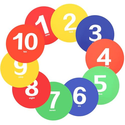9 Inch Poly Spots, 10PCS Anti-Slip Spot Markers Floor Spots, Waterproof Flat Filed Cones Poly Dots for Agility Drills, Basketball, Football Training, Sport Activities and Exercise