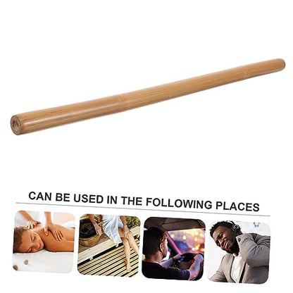 Massage Stick: Bamboo Massage Roller Stick - Full Body Massager Tool for Relax Muscles