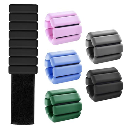 Weighted Bangles for Wrist and Ankle Weights for Women 1LB Each (Set of 2) | Workout Weights for Yoga, Pilates & Walking | Leg & Arm Weights Men BLACK