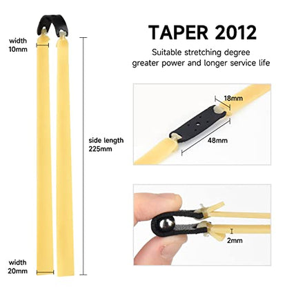 10 Packs Thickened 2.0mm Flat Rubber Slingshots Can Be Replaced With Elastic Bands, Suitable For Hunting Slingshots Catapults Together With Elastic Elasticity Bands For Outdoor Jungle Hunting