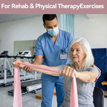 Resistance Bands, PT Physical Therapy Bands, Long Professional Exercise Bands for Yoga, Pilates, Stretching, Recovery, Home or Gym Workouts, Strength Training