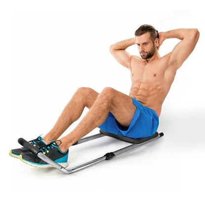 Microdry Ab Precision Workout Trainer, Guided Core Trainer for Proper Form, Grey/Black