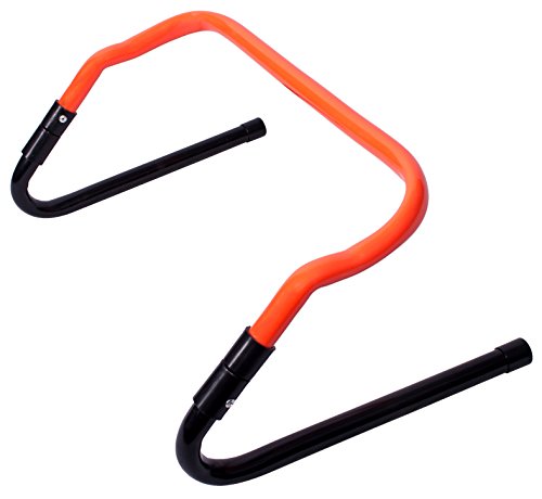 Set of 5 Metal Adjustable Speed Training Hurdles by Trademark Innovations (Orange)