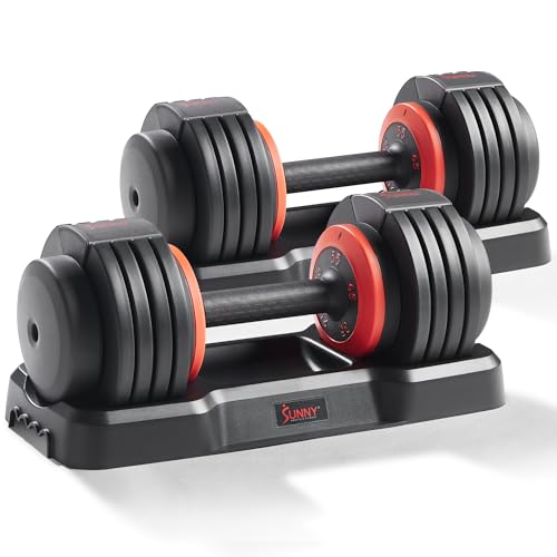 Sunny Health & Fitness Elite Adjustable Dumbbell