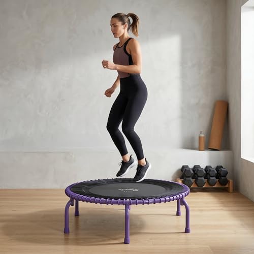 JumpSport 44" PRO Fitness Trampoline, Model 550 Exercise Rebounder, Purple