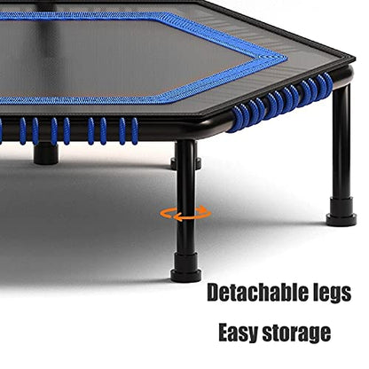 Trampoline 50in Mini Trampoline with Foamable Handles, Core Training Cardio Fitness Equipment for Men and Women, Home Gym Indoor Exercise Rebound Trampoline