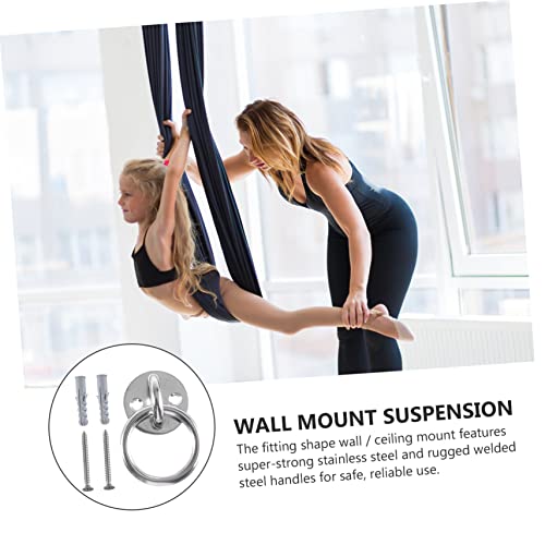 Happyyami Wall Mount Suspension Bracket Fixed Disk for Suspension Trainers Gymnastic Rings and Yoga Swings Easy
