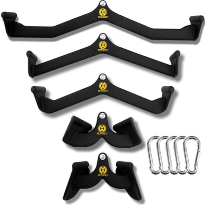 LAT Pulldown Attachment,Back Tricep Bar Strength Training,Handle Grips LAT Pull Down Bar Press Down Exercises,Cable Machine Accessories, Cable Back Attachments for Home Gym - style: Style 5 Pcs