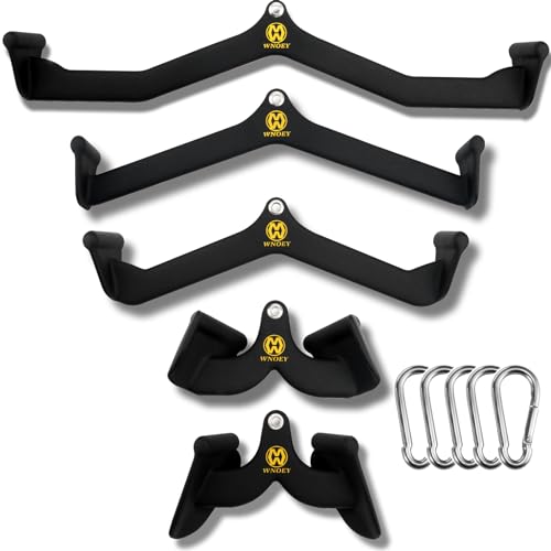LAT Pulldown Attachment,Back Tricep Bar Strength Training,Handle Grips LAT Pull Down Bar Press Down Exercises,Cable Machine Accessories, Cable Back Attachments for Home Gym - style: Style 5 Pcs