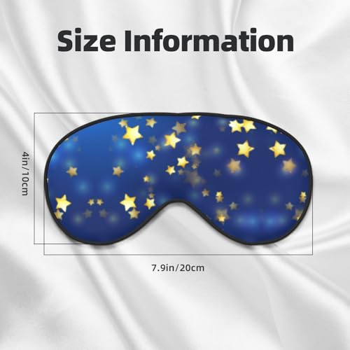 Gold Glamour Stars Sleep Mask Eye Mask with Adjustable Strap Eye Sleep Shade Cover Blocks Light for Women Men Airplane Travel Nap - color: Gold Glamour Stars