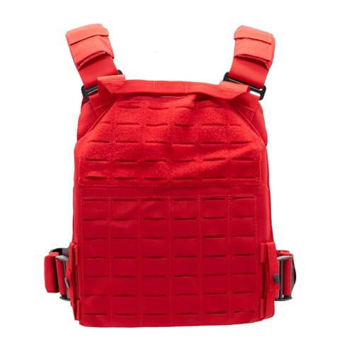 Shellback tactical Physical Fitness Training Vest – Adjustable Weighted Workout Vest for 10x12 Training Plates - color: Red