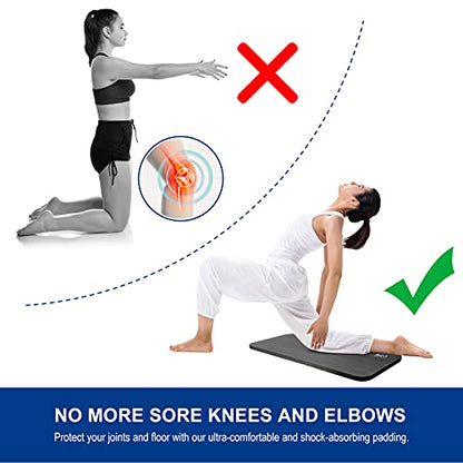MRO Yoga Knee Pad Cushion –Premium Exercise Knee Pad - Eliminate Pain During Home Workout - Extra Padding & Support for Knees, Wrists, Elbows - Complements Your Yoga Mat 24''X10''X0.6''