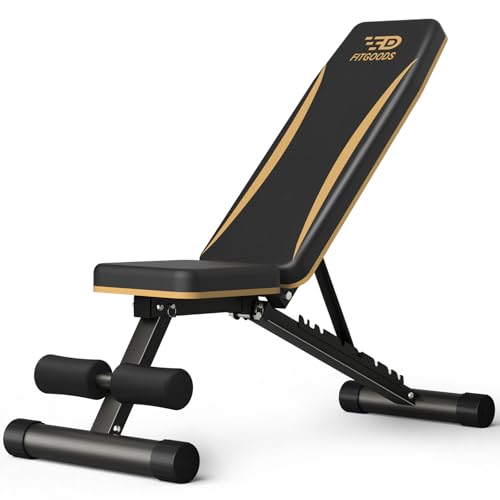 Adjustable Weight Bench - Heavy-Duty Foldable Workout Bench for Home Gym, 660 LBS Capacity, Incline & Decline, Multi-Position Strength Training Bench, Compact Storage