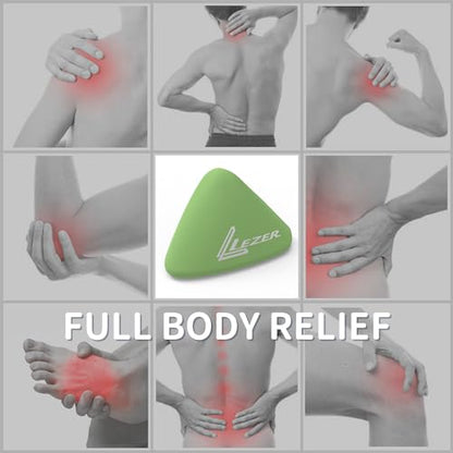 Trigger Massage Point, Manual Massage Ball, Muscle Knots Relief Tool, Myofascial Release, Physical Therapy, Deep Tissue Back Massage, Plantar Fasciitis, 2.9 in x 2.1 in (Green)