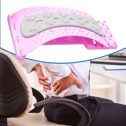 Lumbar Support Board Arc Traction Massager - color: Pinks