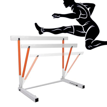 Foldable Obstacle Hurdle for Adult Kid, Portable Metal Track Field Hurdles, 30"-42" Tall Adjustable Hurdles for Speed Agility Training