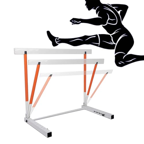 Foldable Obstacle Hurdle for Adult Kid, Portable Metal Track Field Hurdles, 30"-42" Tall Adjustable Hurdles for Speed Agility Training