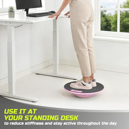 Wobble Aerobic Step Platform Balance Board with Non-skid Tpr Bump Surface, 360 Rotation for Stability Training, Versatile Home Gym Exercise Workout Step Aerobics Platform