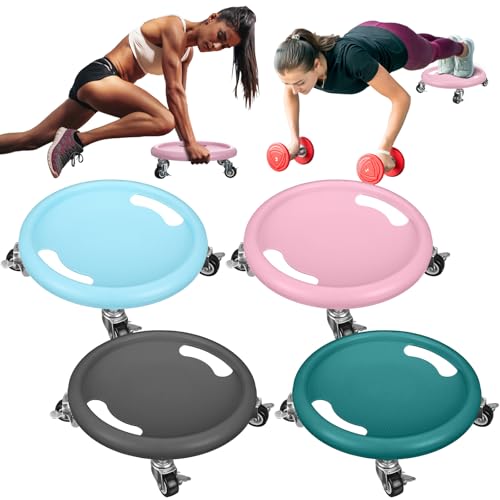 4 Pcs Abdominal Exercise Roller Wheel Abdominal Exercise Sliders for Core Workout AB Wheel Exercise Board Abdominal Board Trainer for Abdominal Core Strength Training, AB Workout Equipment