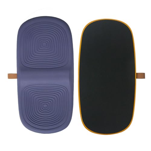 Ergonomic Wooden Balance Board, Anti-Fatigue Wobble Board, Anti-Slip Balance Board with PU Cushioned Top, Standing Desk Mats, Rocker Board, Office Accessories, Blue