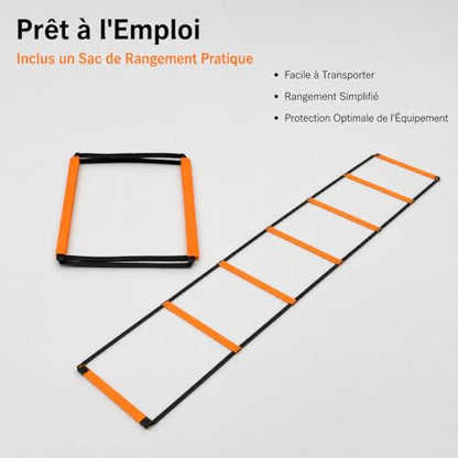 Agility Ladder, Speed Training Ladder for Football & Soccer, Butterfly Agility Speed Ladder with Storage Pouch, Agility Agility Ladder 10 Grid - style: Agility Agility Ladder 10 Grid