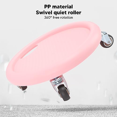 Ab Roller with 4 Wheels Ab Exercise Equipment for Core Workout 360° Silent Abdominal Strength Training for Home Gym Multi Directional Abs Roller Board