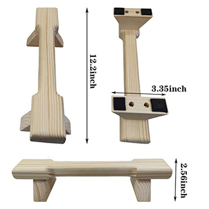 ZYSM Push-up Stand,Wooden Parallettes Pushup Bars Non-Slip Base Handstand Bars Exercise Calisthenics Equipment, Fitness Pushup Handles Stands for Men Women Strength Training,Planks Calisthenics