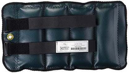 Sammons Preston Cuff Weight, 12.5 lb, Dark Green, 2 Velcro Strap & D-Ring Closure, Grommet for Easy Hanging, Lead Free Steel Ankle & Wrist Weights, For Strength Building & Rehab, Sold Individually - style: 12.5 lbs.