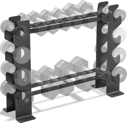 Marcy Weight Storage Organizer Racks for Dumbbells, Kettlebells, Weight Plates - color: Dark Grey Compack DB Rack