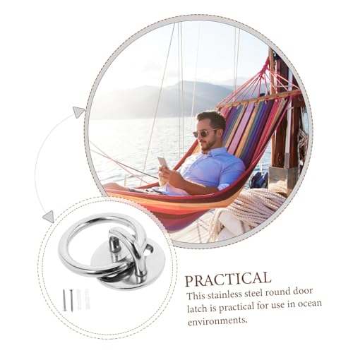 POPETPOP Heavy Duty Hooks for Hanging Ground Anchor Resistance Bands Wall Anchor Heavy Duty Swivel Hook Suspension Trainer Straps Ceiling Hammock Silver Stainless