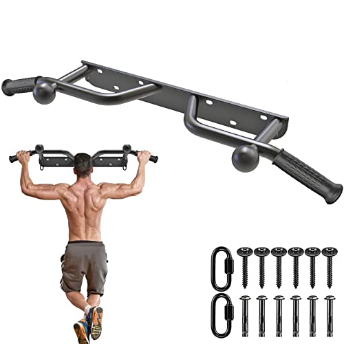 Kipika Heavy Duty Wall Mounted Doorway Pull Up Bar, Multifunctional Chin Up Bar, Portable Fitness Door Bar, Body Workout Home Gym System - color: Multi Handle with Ball