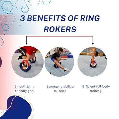 The All-American Gymnastics Training Kit, Includes Ultra Rockers, Ring Rockers & Parallel Rockers for Full-Body Strength, Balance & Core Conditioning, Home Gym Equipment for Athletes & Coaches