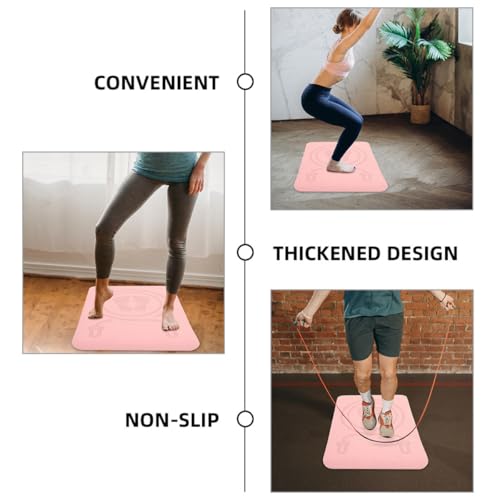 Anti-Slip Workout Mat Non-slip Tpe Skipping Rope Mat 23.6x15.7x0.4Inch Soundproofing Fitness Exercise Pad for Indoor Home Gym Workout Yoga Training