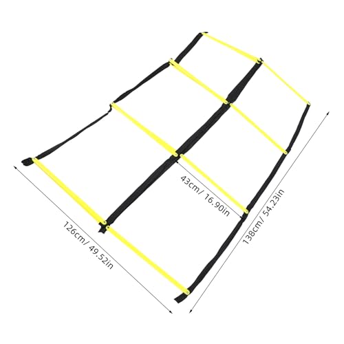 Kisangel Football Ladder: Nine-Square Agility Ladder for Soccer Training - Athletic Speed Training Tool for Footwork - Football Agility and Fitness Workouts Supply