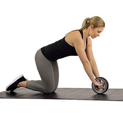 Sunny Health & Fitness Ab Roller Wheel, Durable Construction, Compact & Portable, Non-Slip Handles for Home Gym, Addominal Exercises & Core Strength Trainer