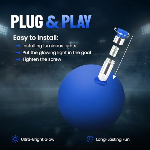 Glow in the Dark Lacrosse Ball | Official Size & Weight | 2 Pack | Night Practice & Training - color: Sky Blue