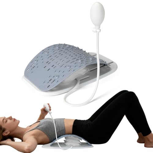 Back Stretcher for Lower Back Pain Relief - Adjustable Height Lumbar Support Board,Ergonomic Spine Board with Acupressure Points Relief for Lumbar Area Pain Back Cracker