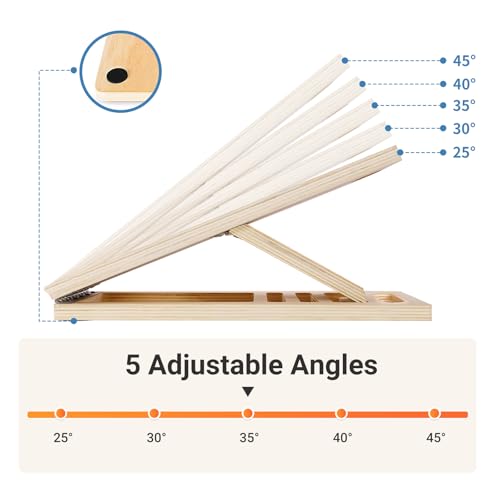 Calf Stretch Slant Board,Portable Slant Boards for Exercise,5-Level Adjustable Non-Slip Wooden Incline Board for Ankle Feet,Ankle Achilles Stretcher Board for Flexibility,Balance,Strength Training
