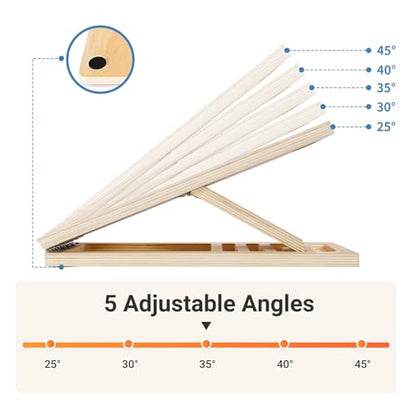 Calf Stretch Slant Board,Portable Slant Boards for Exercise,5-Level Adjustable Non-Slip Wooden Incline Board for Ankle Feet,Ankle Achilles Stretcher Board for Flexibility,Balance,Strength Training