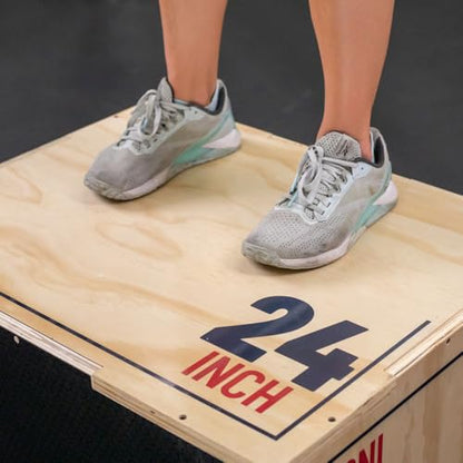 Titan Fitness Wooden Plyometric Box, 20in 24in 30in, Pro-Duty Plyo Box, Jump Step-Up Box Squat, Home Garage Gym Training