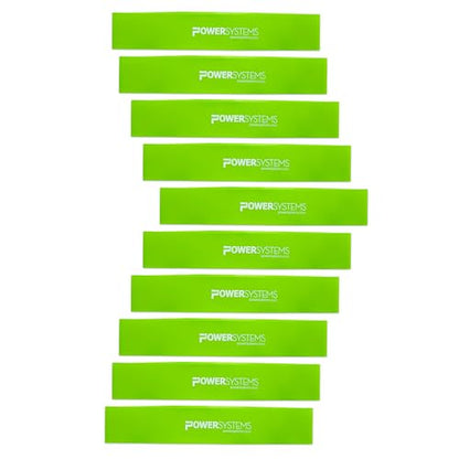 Power Systems Versa Loops Commercial Grade Resistance Bands 10 Pack Color Coded Exercise Loop Bands for Strength Training Physical Therapy Home Gym - style: Light