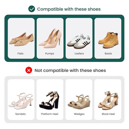 Ball of Foot Cushions for Women - Welnove Floral Design Metatarsal Pads for Pain Relief High Heels Insert Comfort Non Slip Forefoot Cushion for Pumps, Flats, Stilettos (Black & Beige, 4 Pairs)