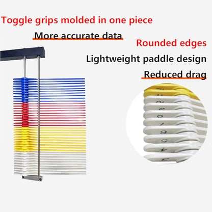 Jump Tester, 150-320cm Vertical Measurement Tool, Wheeled Mobility, Water Filled Weighted, Quick Reset Trainer