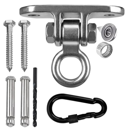 Heavy Duty Swing Hanger for 1000 LBS Capacity Hammock Hanger 180° Swing Stainless Steel Swing Hardware Accessories for Porch Playground Yoga Sand Bag