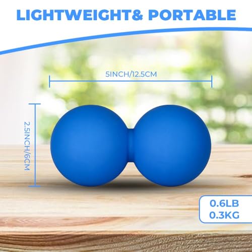 KYKJEYDD Peanut Massage Ball - Double Lacrosse Ball for Deep Tissue Massage & Myofascial Release, Medium Density Trigger Point Therapy Tool for Muscle Pain Relief, Neck, Back, Feet Father Day Gift